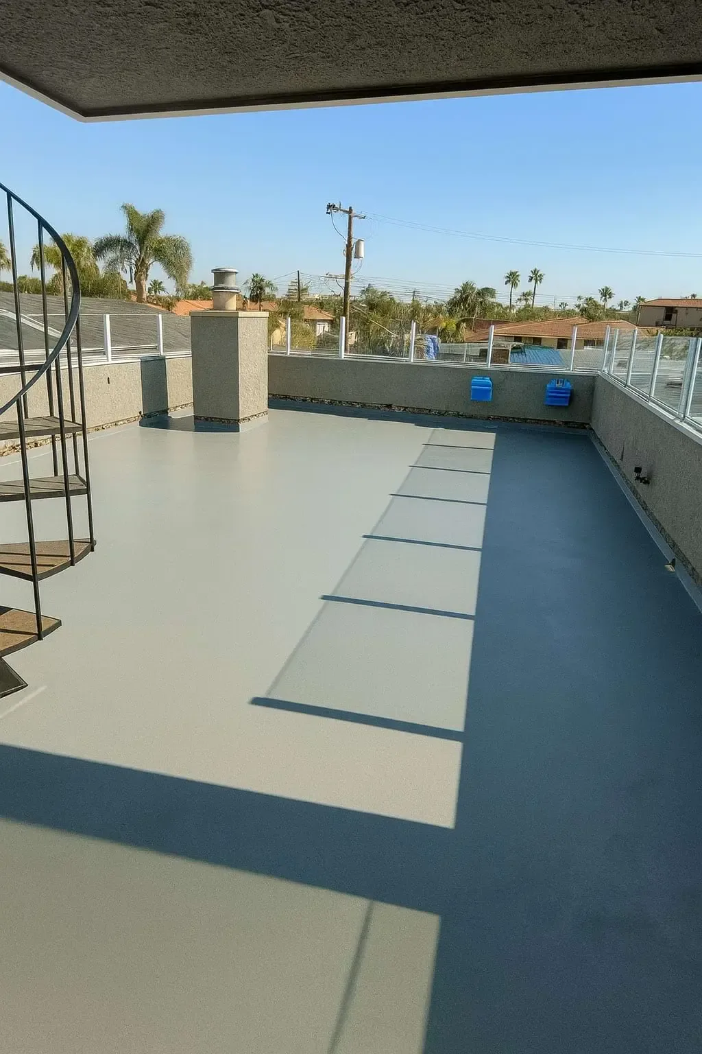 Finished waterproof deck surface ready for outdoor living